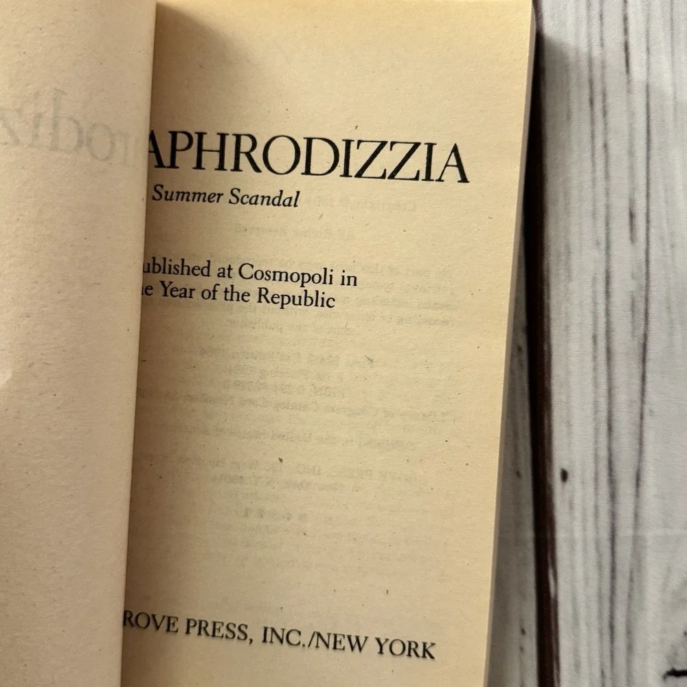 APHRODIZZIA A Victorian Novel Anonymous Grove Press 1984 Vintage Erotica 1st‎ Ed